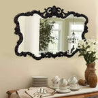 Specchio da parete rettangolare Howard Elliott 40"x30" con cornice in ferro e finitura argento screziato