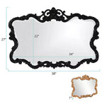 Specchio da parete rettangolare Howard Elliott 40"x30" con cornice in ferro e finitura argento screziato