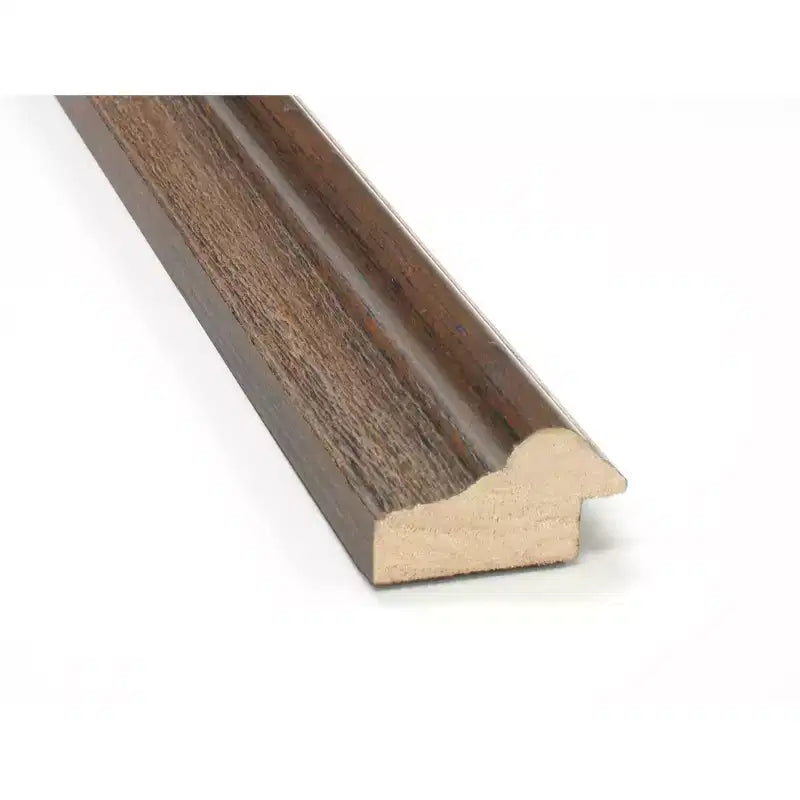 Specchio da terra Amanti Art 27"x63" non smussato: marrone rustico, cornice in legno, opzione montaggio a parete