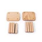Humble Crew Set 2 Sgabelli per Bambini Legno Naturale: SL143, Design a Grana di Legno, Sedie Senza Braccioli, Pulizia a Macchia, Garanzia di 90 Giorni