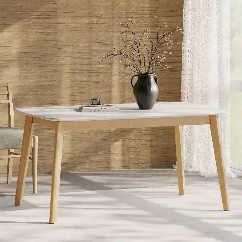 GDFStudio Anne Tavolo da pranzo moderno in legno di metà secolo
