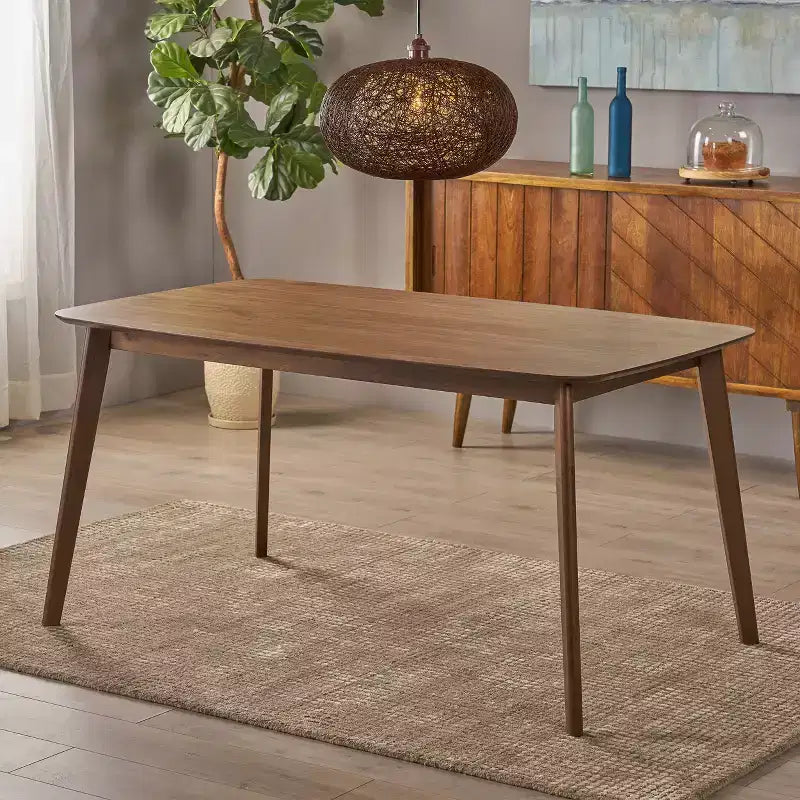 GDFStudio Anne Tavolo da pranzo moderno in legno di metà secolo