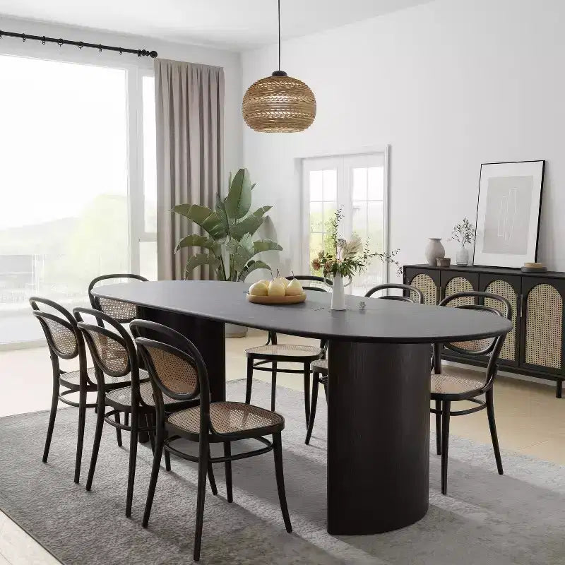 Dovelina Tavolo da pranzo moderno in legno da cucina Tavolo da sala da pranzo