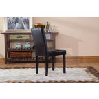 Sedie Parson con imbottitura in similpelle e legno massello Roundhill Urban Style, nero, set da 2
