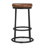 Christopher Knight Home Aurora Sgabello da bancone classico da interni in legno e metallo 24" con poggiapiedi, marrone/nero