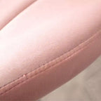 Sgabelli da Bar Girevoli Regolabili Imbottiti Ellston Rosa, Set da 2