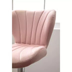Sgabelli da Bar Girevoli Regolabili Imbottiti Ellston Rosa, Set da 2
