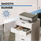Cassettiera a 5 cassetti, mobile contenitore in legno con ruote