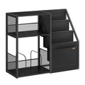 VASAGLE Record Player Stand, 3-Tier Side Table, Vinyl Record Storage up to 140 Albums, End Table