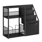 VASAGLE Record Player Stand, 3-Tier Side Table, Vinyl Record Storage up to 140 Albums, End Table