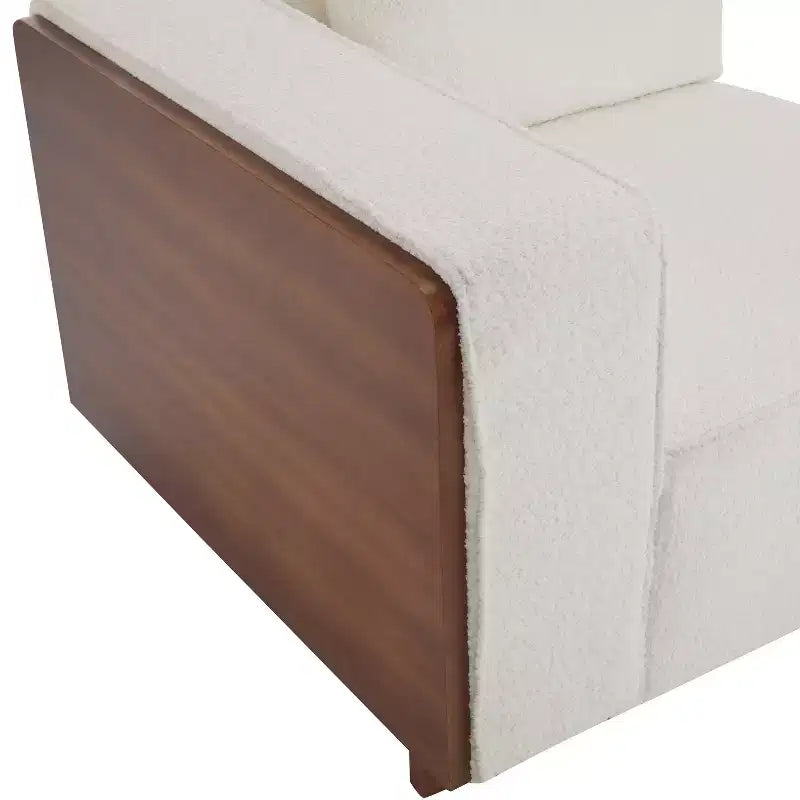 Christopher Knight Home Divano Sezionale a L Rivestito Gianna con Cuscini, Beige/Marrone