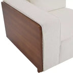 Christopher Knight Home Divano Sezionale a L Rivestito Gianna con Cuscini, Beige/Marrone