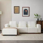 Christopher Knight Home Divano Sezionale a L Rivestito Gianna con Cuscini, Beige/Marrone
