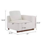 Christopher Knight Home Divano Sezionale a L Rivestito Gianna con Cuscini, Beige/Marrone