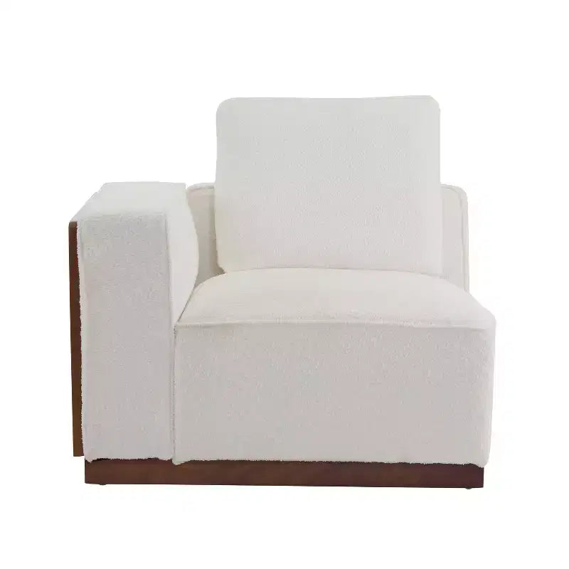 Christopher Knight Home Divano Sezionale a L Rivestito Gianna con Cuscini, Beige/Marrone