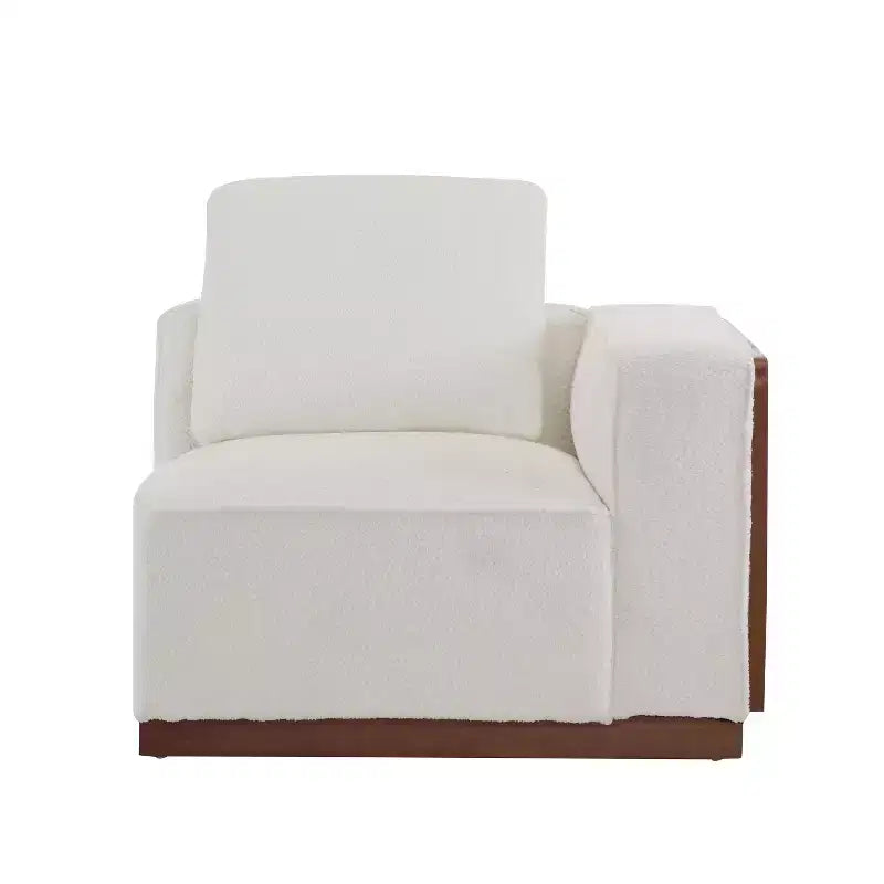 Christopher Knight Home Divano Sezionale a L Rivestito Gianna con Cuscini, Beige/Marrone