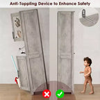 Mobiletto da bagno alto, Armadio autoportante per la biancheria con ante e ripiani regolabili per cucina, dispensa, soggiorno