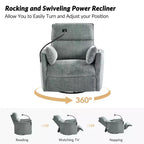Poltrona Reclinabile Girevole a Dondolo con USB, Set di 2 Julius 38 | HULALA HOME