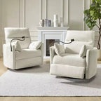 Poltrona Reclinabile Girevole a Dondolo con USB, Set di 2 Julius 38 | HULALA HOME