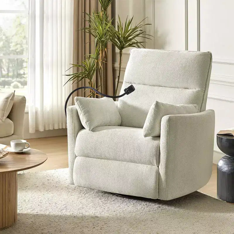 Poltrona Reclinabile Girevole a Dondolo con USB, Set di 2 Julius 38 | HULALA HOME