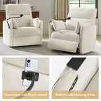 Poltrona Reclinabile Girevole a Dondolo con USB, Set di 2 Julius 38 | HULALA HOME