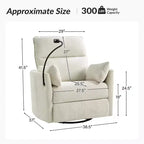 Poltrona Reclinabile Girevole a Dondolo con USB, Set di 2 Julius 38 | HULALA HOME