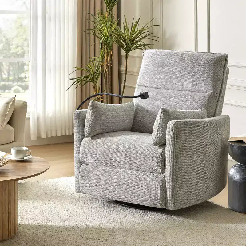 Poltrona Reclinabile Girevole a Dondolo con USB, Set di 2 Julius 38 | HULALA HOME