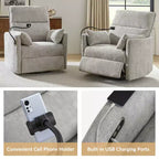 Poltrona Reclinabile Girevole a Dondolo con USB, Set di 2 Julius 38 | HULALA HOME