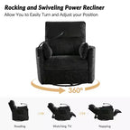 Poltrona Reclinabile Girevole a Dondolo con USB, Set di 2 Julius 38 | HULALA HOME