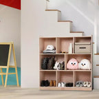 Mobiletto organizer Garvee Cubbies, scaffalature cubby solide per bambini, organizer con 4 ruote, 2 scatole portaoggetti per casa/scuola