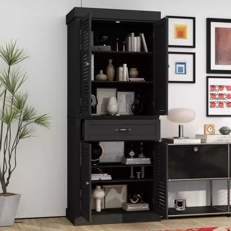 Mobile contenitore in legno Famapy con 4 ante dal design a persiana