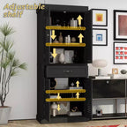 Mobile contenitore in legno Famapy con 4 ante dal design a persiana
