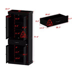 Mobile contenitore in legno Famapy con 4 ante dal design a persiana