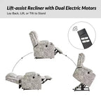Poltrona Reclinabile Leo Dual Motor Lift Assist con Massaggio e Riscaldamento | HULALAHOME