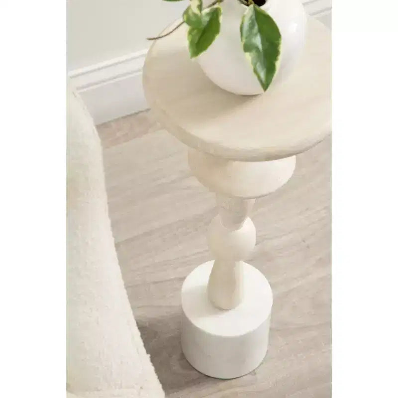 Tavolino da salotto Kate and Laurel Avenal, 22,86 x 22,86 x 55,88 cm, bianco