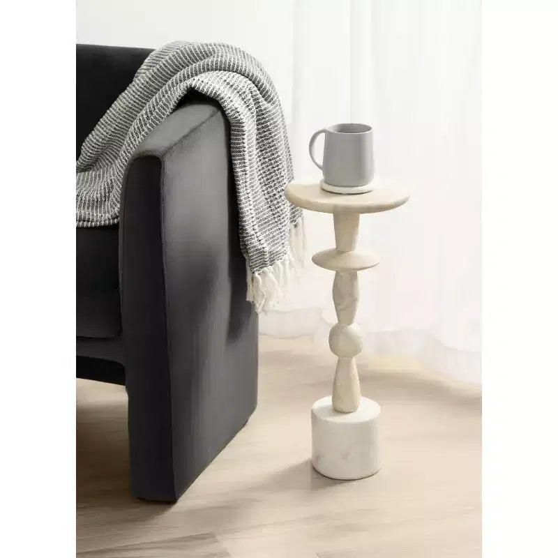 Tavolino da salotto Kate and Laurel Avenal, 22,86 x 22,86 x 55,88 cm, bianco