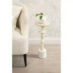 Tavolino da salotto Kate and Laurel Avenal, 22,86 x 22,86 x 55,88 cm, bianco