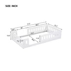 Letto a piattaforma Twin/Full per bambini con spondine - ModernLuxe