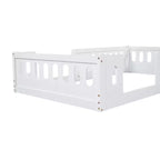 Letto a piattaforma Twin/Full per bambini con spondine - ModernLuxe