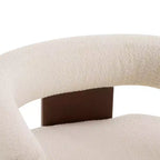 Christopher Knight Home Noah Poltroncina di design moderna imbottita in legno di albero della gomma
