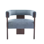 Christopher Knight Home Noah Poltroncina di design moderna imbottita in legno di albero della gomma