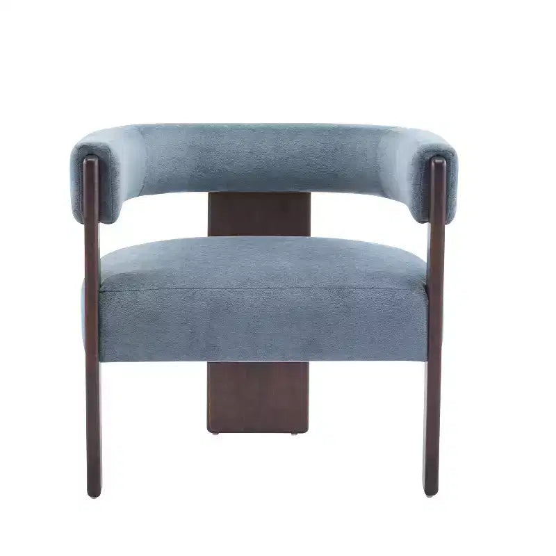 Christopher Knight Home Noah Poltroncina di design moderna imbottita in legno di albero della gomma