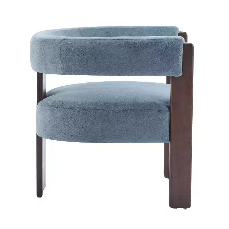 Christopher Knight Home Noah Poltroncina di design moderna imbottita in legno di albero della gomma