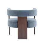 Christopher Knight Home Noah Poltroncina di design moderna imbottita in legno di albero della gomma