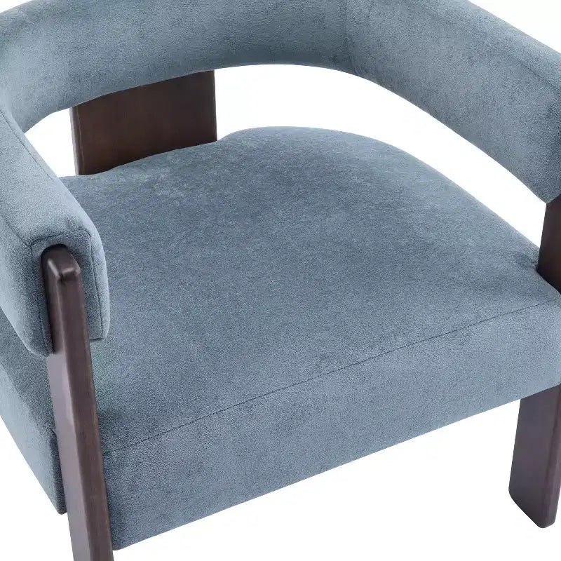 Christopher Knight Home Noah Poltroncina di design moderna imbottita in legno di albero della gomma