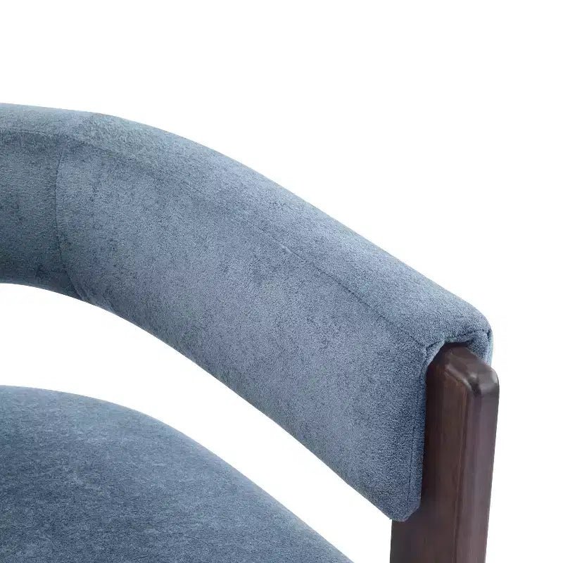 Christopher Knight Home Noah Poltroncina di design moderna imbottita in legno di albero della gomma