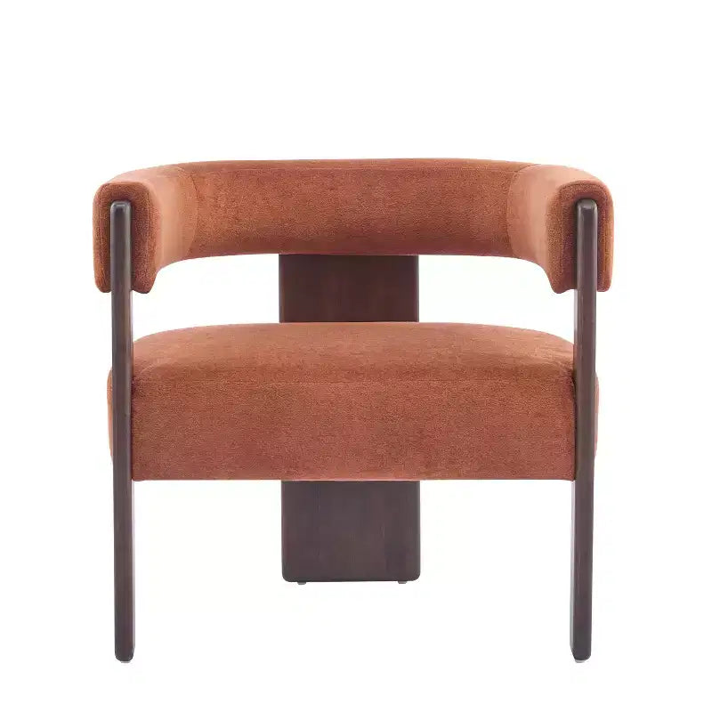Christopher Knight Home Noah Poltroncina di design moderna imbottita in legno di albero della gomma