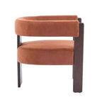 Christopher Knight Home Noah Poltroncina di design moderna imbottita in legno di albero della gomma