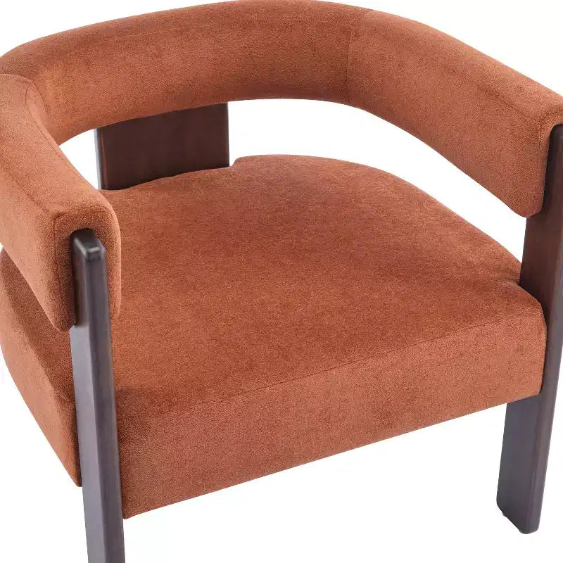 Christopher Knight Home Noah Poltroncina di design moderna imbottita in legno di albero della gomma