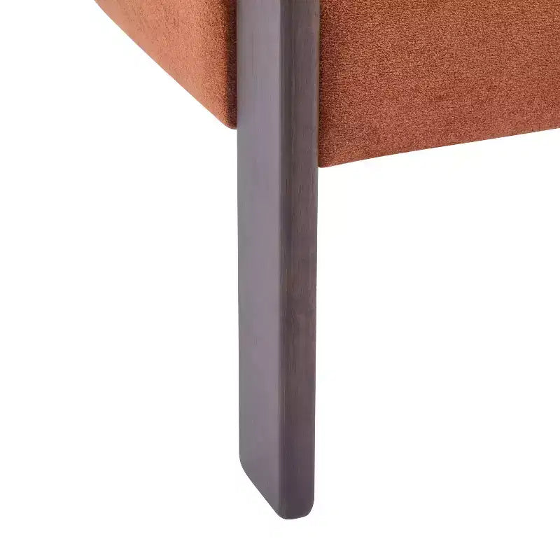 Christopher Knight Home Noah Poltroncina di design moderna imbottita in legno di albero della gomma